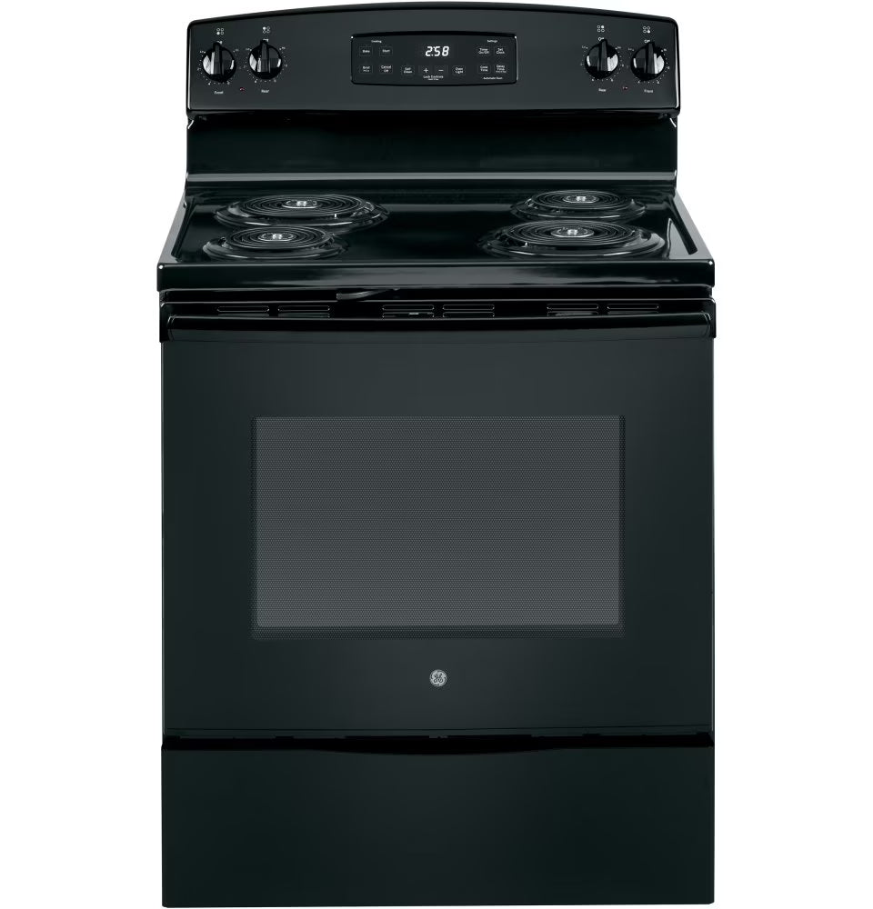 GE Appliances JB258DMBB 30 in Electric Freestanding Range Black