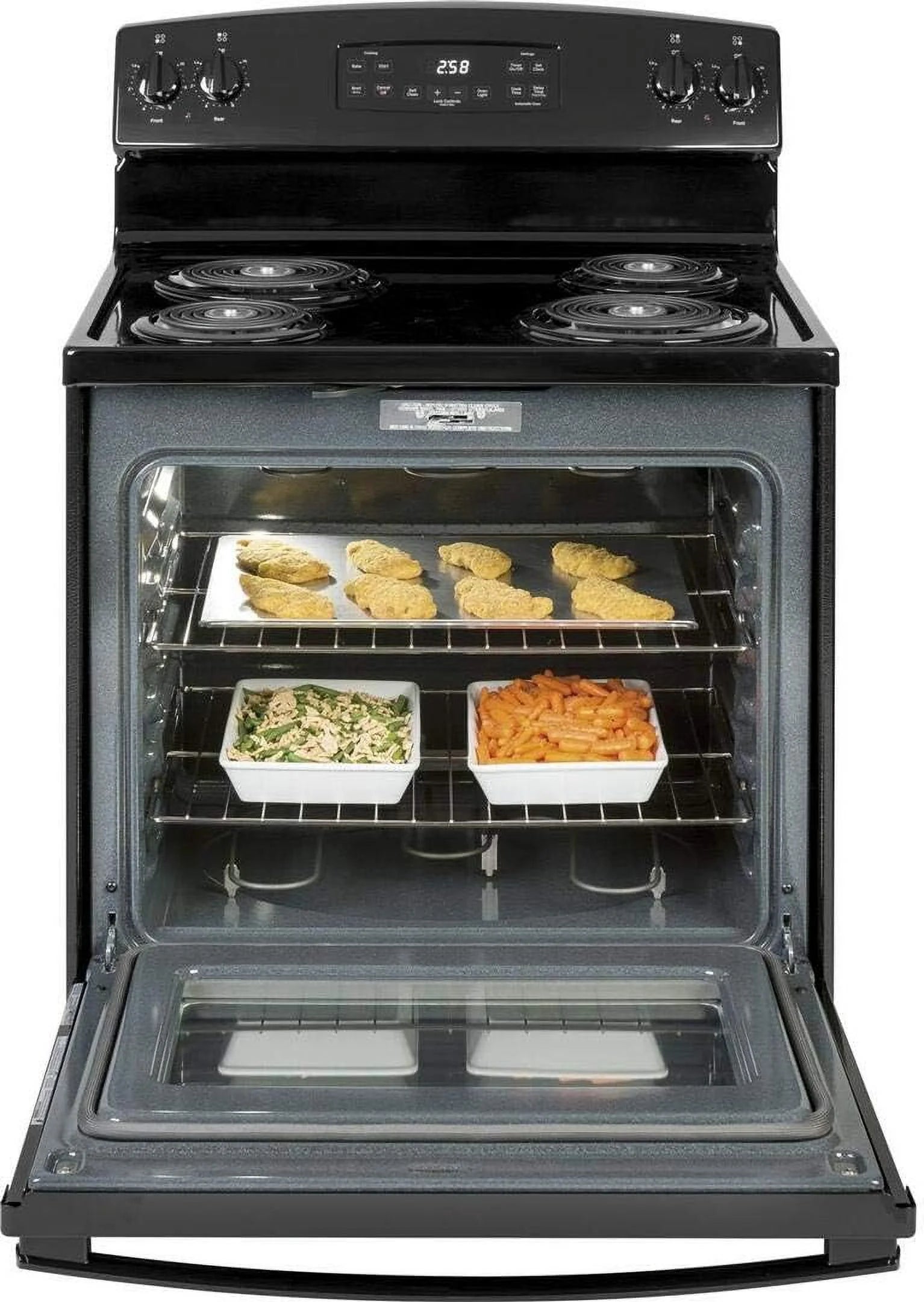 GE Appliances JB258DMBB 30 in Electric Freestanding Range Black